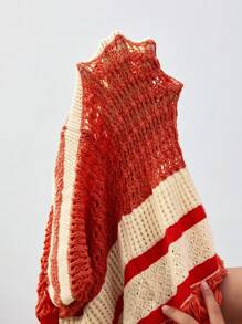 Maija Vestido de diseño de patchwork y flecos en rojo y albaricoque, ajuste ajustado, estilo bohemio para vacaciones y playa, diseño único y de moda, ropa de mujer para primavera/verano, atuendo de playa estilo boho chic, look estilo occidental para el festival de música Coachella