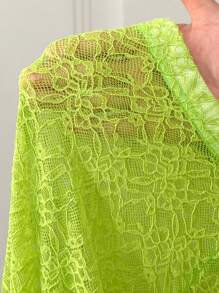 BamGleam Green Bow Decor See-Through Sexy Bodycon Leggings Back To School Fashion Fall Cloth For Women - Green - View 8