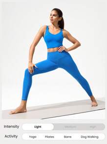 GLOWMODE 24" FeatherFit™ Low Impact 3/4 Leggings  Spring Summer - Wander Blue - View 6