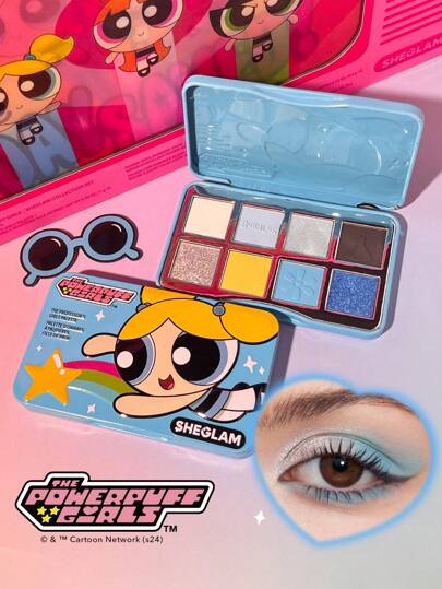 The Powerpuff Girls X SHEGLAM Palette De Fards à PaupièRes Mats Et Scintillants Joy & Laughter De The Professor'S Girls-Fard à PaupièRes Bleu UniforméMent Pigmenté Et Estompable Marque Beauté Visage Maquillage CosméTique Pour Femmes Filles Parfait Pour Automne Hiver IdéAl Pour Y2K ÉLéGant Mode Adapté Pour Anniversaire Xmas PréSent FêTe PrêT Meilleure Couleur