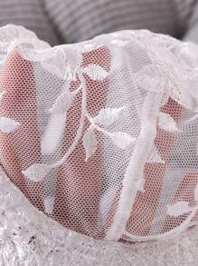 SHEIN 2件套粉色浪漫女士文胸和内裤套装（带钢圈） - 白色 - 查看 6