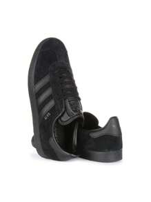 Adidas 男士时尚百搭休闲简约运动鞋 GAZELLE - 核心黑 / 核心黑 / 核心黑 - 查看 4