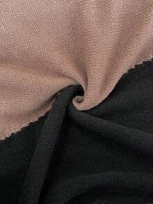 SHEIN 秋季服装，秋季服装，孕妇装 秋冬孕妇装休闲拼色拼布高领针织连衣裙，秋冬孕妇装毛衣裙长袖孕妇装孕妇装秋冬孕妇装高领孕妇装 - 彩色 - 查看 7