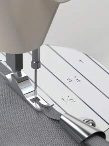 钢金属精密卷边专业工艺工具银色缝纫机压脚套装适用于 DIY 工艺裁缝家庭缝纫生日圣诞礼物工业家用机器兼容替换配件 - 銀色 - 查看 3