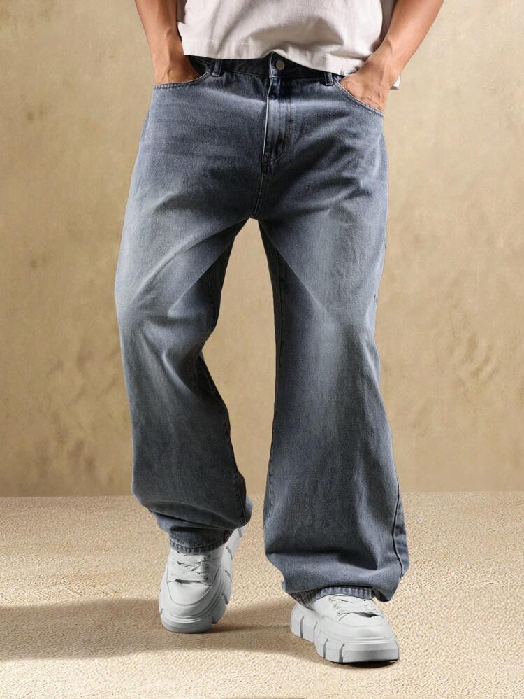 Wide Leg Denim Jeans With Side Stripe Detail