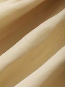 Livesso Women's Summer Elastic Waist Drawstring Decor Skirt Vacation - Yellow - View 7