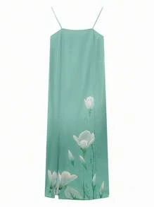 Irokai 日本女士传统印花和服浴衣宽松两件套服装，夏季节日 - 薄荷藍 - 查看 4