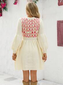 Travachic Fall/Winter Women's Outings Holiday Date Pullover Dress, Fall/Winter Women's Coarse Plaid Patched Waist A-Line Sleeveless Round Neck Casual Vacation Knit Dress, Holiday Beach Dress, School Outfit, Very Simple Attire, Women's Country Attire, Office Attire, Old Money Attire, Teacher Attire, Date Attire, Graduation Season, Fall Women's Knit Dress, Pullover Dress