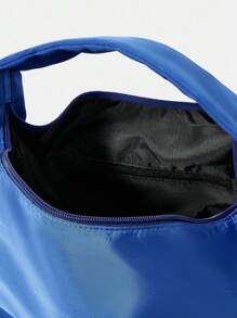 HARRY POTTER X SHEIN Women Casual College Style Animal Badge Embroidery Large Capacity Shoulder Bag - Blue - View 8