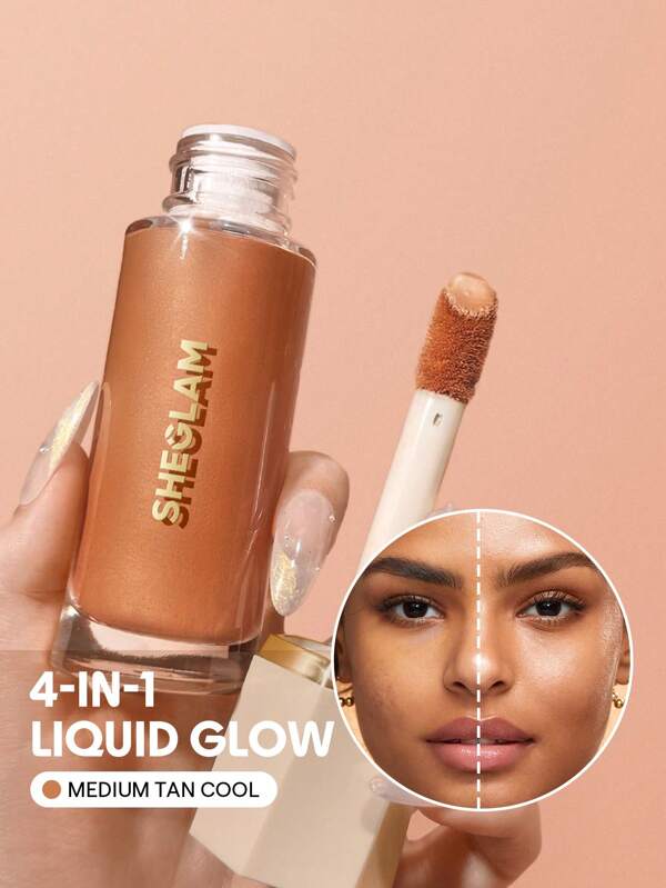 SHEGLAM Sunburst Glow Mixer-Medium Tan Cool Corrector Brightening Hydrating Primer Quick Fixer Lightweight Face Primer Graduation Birthday Holiday Summer Fall Autumn Y2K Fancy Fashion Women Makeup Cosmetic Party Beach Travel Camping Outdoors School Campus Trip Festivals Decor Gift Present Rose Girl Cosplay Best Color Charm Vibe