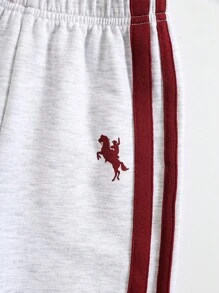 SHEIN 2pcs/Set Toddler/Baby Boy/Girl Autumn/Winter Long Sleeve Sweatshirt And Jogger Pants Set, Comfortable Casual Daily Fashion Sports Style Basic Outfit, Suitable For Indoor, Outdoor, Daily, Sports, Play, Party, Photo Shoot, Holiday, Festival, Tracksuit, Streetwear, Back To School Fall