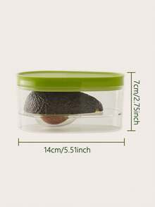 1pc/2pcs New Avocado Preservation Box, Avocado Storage Container, Avocado Fruit Preservation Box, Avocado Tool - Clear - View 2