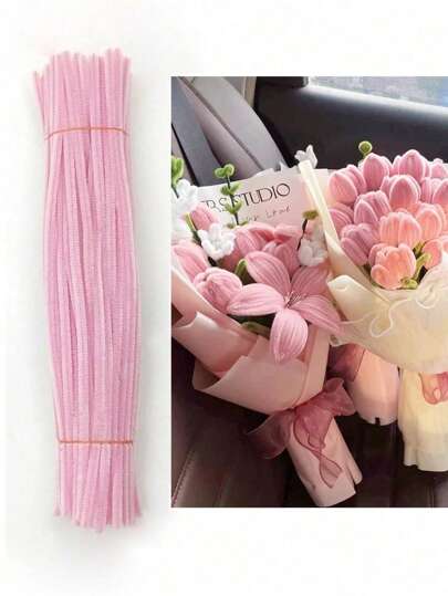 100/200pcs Colorful Handmade DIY Twist Pipe Cleaners, Chenille Stem, Toy, Graduation Gift, Holiday DIY Craft Supplies, DIY Art Decor, Creative Gift Packaging, Party Decoration, Gift For Crafters