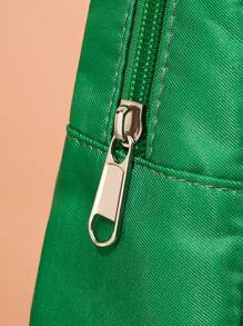 CoComelon X SHEIN 1 件可爱卡通印花迷你涤纶背包，一条可调节肩带，西瓜 - 綠色 - 查看 7