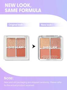 SHEGLAM Cosmic Crystal Eyeshadow Quad-Spellbound 4-Clolor Matte Glitter Eyeshadow Palette Neutral Tone Gold Rose Mauve Shine Glitter Long Lasting Ultra Pigmented Smooth Blendable Eyeshadow Brown Eyeshadow Graduation Birthday Holiday Summer Fall Autumn Y2K Fancy Fashion Women Brand Makeup Cosmetic Beauty Party Beach Travel Camping Outdoors School Campus Trip Festivals Decor Gift Present Rose Girl Cosplay Best Color Charm Vibe
