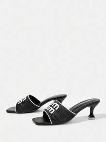 Styleloop Giày cao gót đế xuồng đế xuồng đế xuồng đế dày, thoải mái, giày cao gót La Mã chống nước - màu đen - Xem 3