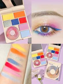 SHEGLAM Paleta De Sombras De Ojos Vinyl Pop Color: Paleta De Sombras De Ojos Mate Con 9 Colores Brillantes Color Me Crazy Color/Color Sombras De Ojos Uniformemente Pigmentadas Y Suaves Que Se Pueden Mezclar Sombras De Ojos Color Rosa Intenso Para Regalo De Brillos Marca Belleza Maquillaje Maquullaje CosméTica Para Mujeres NiñAs Perfecto Para Invierno Primavera Ideal Para Y2K Elegante Moda Adecuado Para CumpleañOs Regalo Fiesta Listo Mejor Color - Color Me Crazy - Ver 1