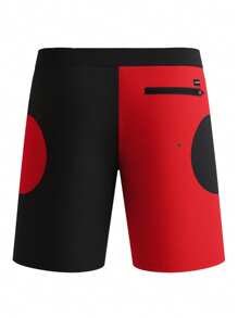 Quiksilver 男士休闲撞色短裤 - 黑色 - 查看 5