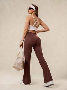 OutZeal Pantalon évasé décontracté pour le gym et le yoga, avec contrôle du ventre et protection UV pour femmes