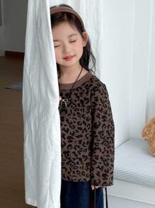 Dazy Kids 女童T恤，秋季服装 - 棕色 - 查看 6