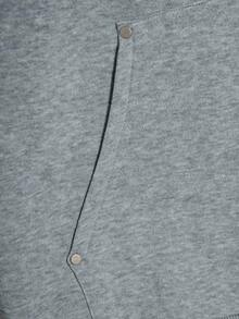 SHEIN Teen Boys' Face Cover Stand Collar Grey Double-Layer Hooded Sweatshirt,Oversized Winter Back-To-School Casual Comfortable Soft Fashion Autumn Hoodies - Grey - View 8