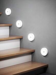 Teckwe 6件/3件/1件 LED無線感應壁燈，可充電夜燈自動開關，適用於廚房、臥室、客廳、走廊、浴室、房間裝飾 - 白光 - 查看 2