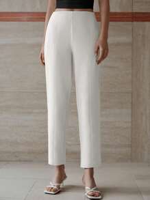 MOTF PREMIUM SLANT POCKET STRAIGHT LEG PANTS - White - View 6