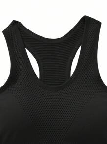 SHEIN Sports 女士无缝运动文胸，纯色，适合日常锻炼 - 彩色 - 查看 4