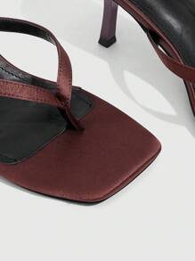 CUCCOO SZL Coffee Brown Fashionable Wedge Heel Slip-On Mule Sandals, Suitable For Commuting, Dating, Gatherings, Parties And Various Occasions