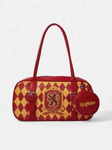 HARRY POTTER X SHEIN 女士字母格纹单肩包 - 彩色 - 查看 3
