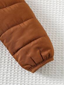 Cozy Pixies 男宝宝卡通熊耳朵连帽保暖长袖夹克 - 棕色 - 查看 7