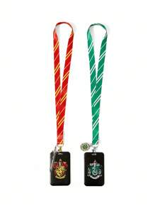 HARRY POTTER X SHEIN 1 pieza Tarjetero con cordón estampado con logotipo, puede contener 2 tarjetas - Multicolor - Ver 5