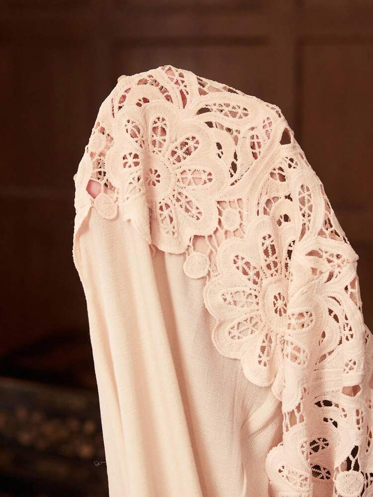 ZEYLAH Women's Long Sleeve Lace Patchwork Dress, Autumn/Winter