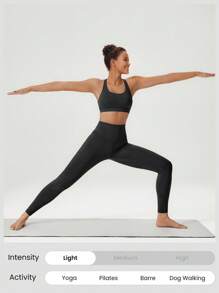 GLOWMODE 26'' FeatherFit™ Fleece Warm Tummy Control High-Rise Waist Leggings Low Impact Yoga Daily Warm Winter