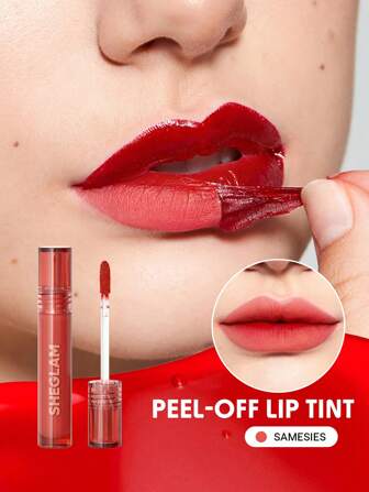 Peel Talk Lip Tint-Samesies Long-Lasting Waterproof Liquid Lipstick Peel Off Lip Stain High Pigment Tattoo Tint Christmas Gift Lip Tint Henna Graduation Birthday Holiday Summer Fall Autumn Y2K Fancy Fashion Women Makeup Cosmetic Party Beach Travel Camping Outdoors School Campus Trip Festivals Decor Gift Present Rose Girl Cosplay Best Color Charm Vibe