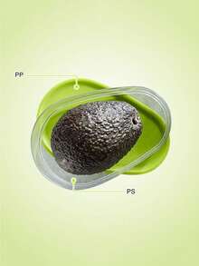 1pc/2pcs New Avocado Preservation Box, Avocado Storage Container, Avocado Fruit Preservation Box, Avocado Tool - Clear - View 3