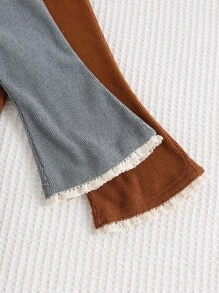 Cozy Pixies 2件套女婴荷叶边高腰喇叭裤