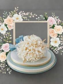 1 bó hoa cưới phong cách phương Tây hoa giả bó hoa cầm tay cô dâu quà tặng tốt nhất, trang trí đám cưới, trang trí nhà cửa, trang trí phòng tiệc ủng hộ cô dâu - trắng - Xem 7