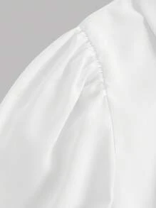 Girlism Áo sơ mi tay dài tay bồng thêu ngọc trai màu trắng trơn cho bé gái tuổi teen, thanh lịch ngọt ngào cổ điển, giản dị, thích hợp cho mùa xuân, thu, đông, mùa tựu trường, lễ hội, gia đình mặc ngoài trời hàng ngày, thích hợp cho nhiều dịp khác nhau - trắng - Xem 5