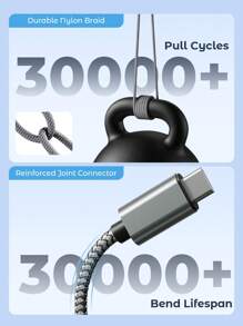 Teckwe Braided USB A To C Charger Cable 3M – Fast Charging, Aluminum Alloy Jacket, Pure Copper Wire