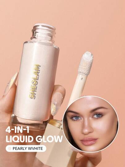 SHEGLAM Sunburst Glow Mixer-Pearly White Corrector 亮白保濕妝前乳 快速定妝輕盈臉部妝前乳 品牌 美容 化妝 化妝品 適合女性與女孩 完美搭配冬季春季 Y2K 時尚 流行 生日 情人節禮物 假期 派對準備就緒 最佳顏色