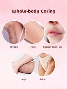 Teckwe Women Bikini Trimmer, Dual-Head Hair Trimmer For Women, 2-In-1 Bikini Shaver With Ceramic Blade Heads & Type-C Charging Port, Electric Razors For Women Pubic Hair,Underarms,Legs,Arms,Face,Pink