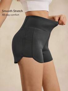 OutZeal Women Modal Stretch Back Pockets Sports Shorts Yoga Gym Workout - Dark Grey - View 3