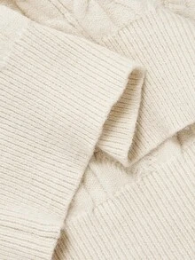 SHEIN MOD Elegant Crochet Hollow-Out Back Tie Up Knitted Dress In Fall/Winter,Christmas Clothes For Women