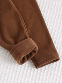 Cozy Pixies 2件套女婴蝴蝶装饰圆领蝙蝠袖套头衫和松紧腰裤套装 - 棕色 - 查看 8