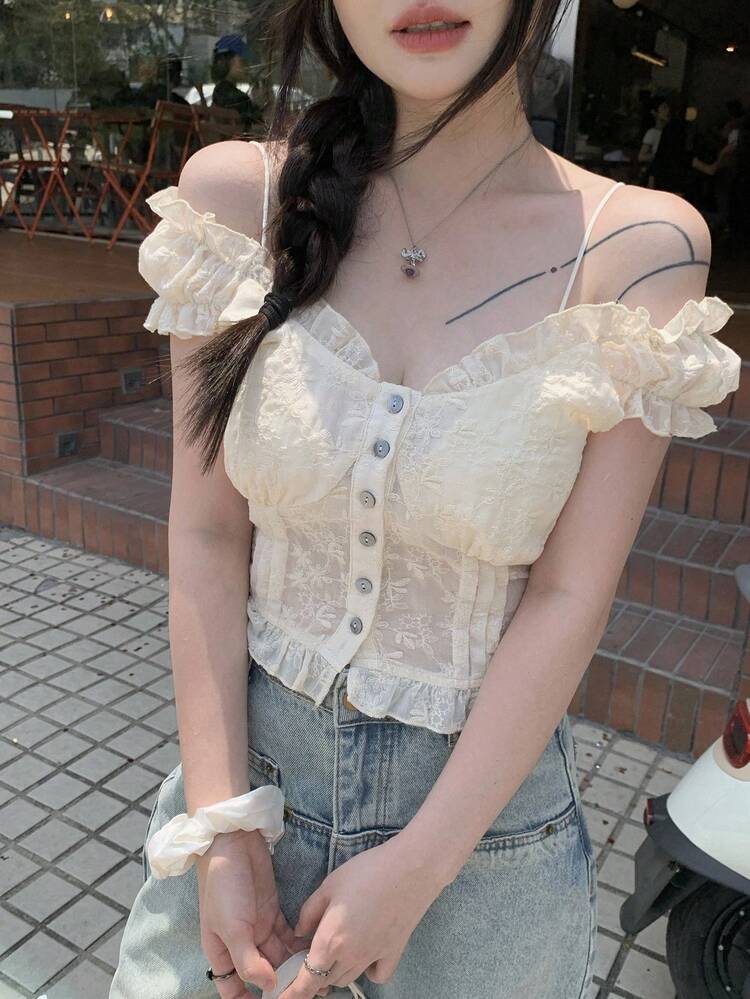 Women's Lace Slim Cardigan Shirt