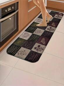 ROMWE Goth 1 buah Keset Dapur Motif Ngengat - Keset Lantai Boho Anti Selip dengan Desain Matahari & Ombak, Alas Anti Lelah yang Dapat Dicuci untuk Area Wastafel, Kompor, Perlengkapan Dapur Dekorasi Bohemian, Dekorasi Rumah - MultiWarna - View 5