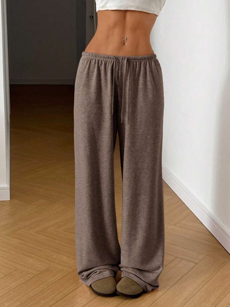 SHEIN EZwear Plus Size Casual Loose Plain Pants For Autumn,Fall Clothes For Women | SHEIN USA