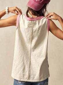 Bohemela 大码女式休闲宽松夏季时尚百搭圆领无袖上衣