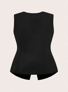 Sweetra Bộ 2 món đơn giản, tối giản, cổ điển, lãng mạn, eo thon - màu đen - Xem 6